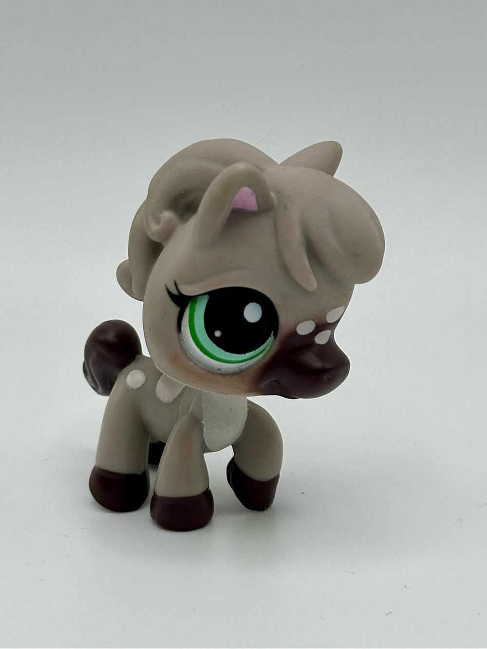 Littlest Pet Shop #1820 Gray Brown Horse Green Eyes